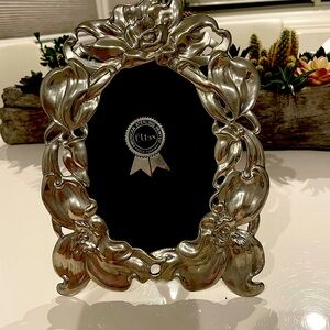 ELIAS American Sterling & Pewter Floral Photo Frame ~ VINTAGE ~ RARE ~ 1986